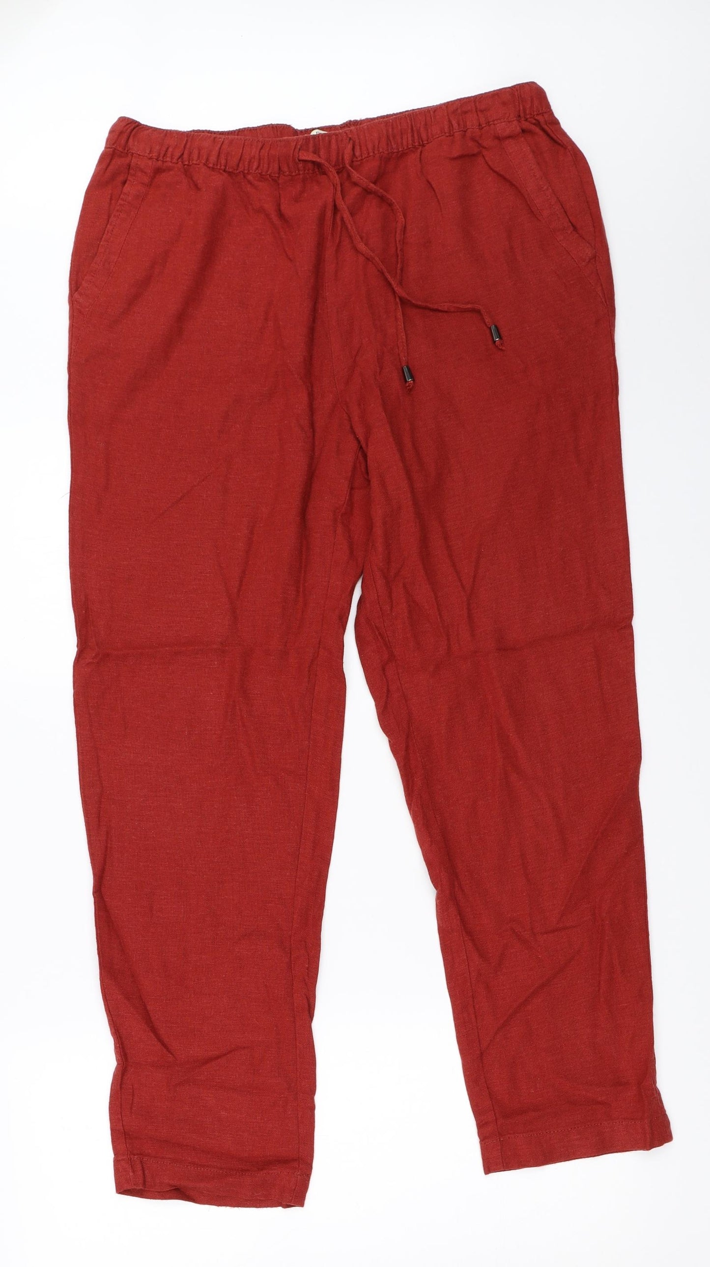 Papaya Womens Red   Trousers  Size 12 L29 in