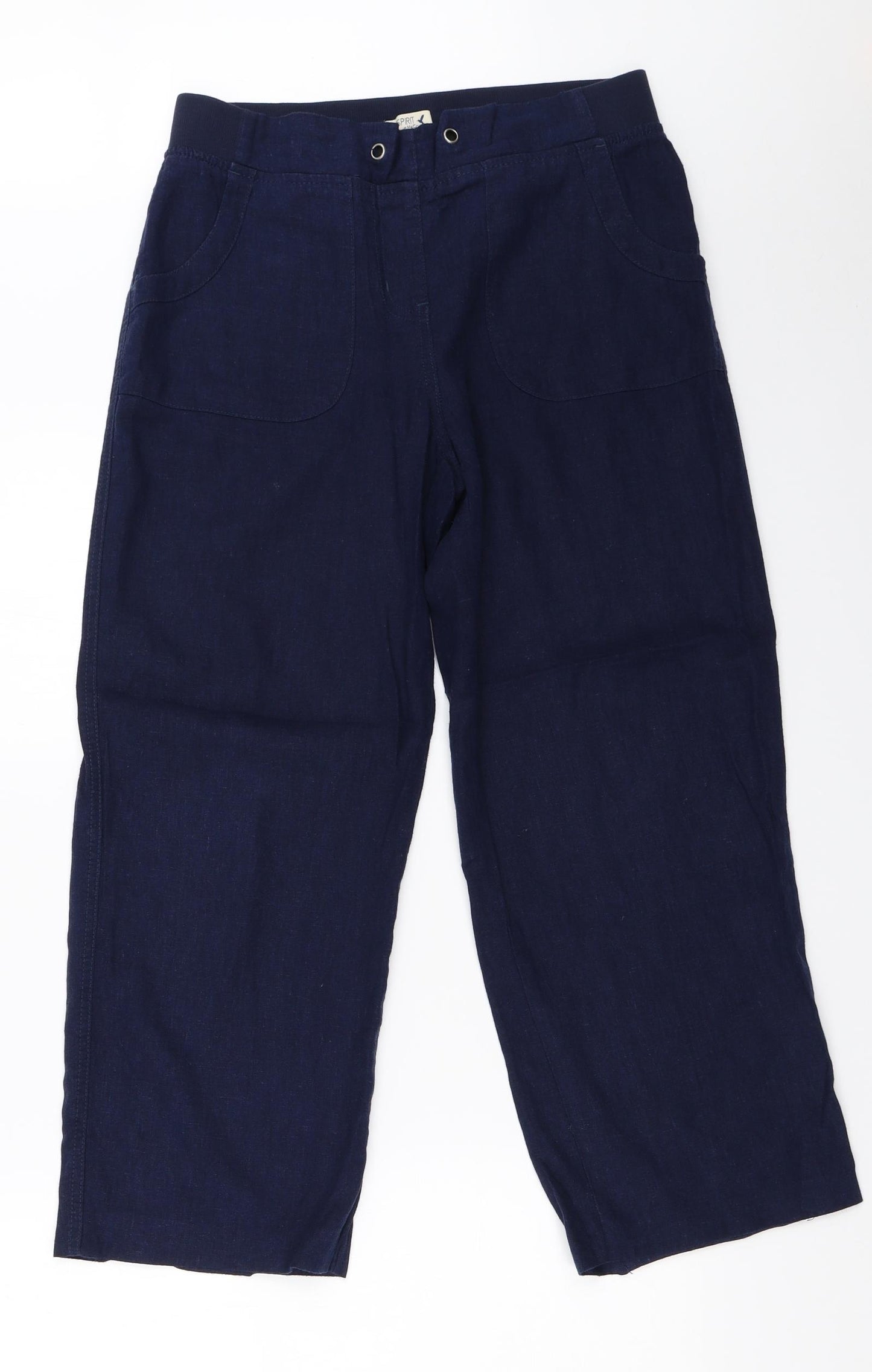 M&Co Womens Blue   Trousers  Size 10 L25.5 in