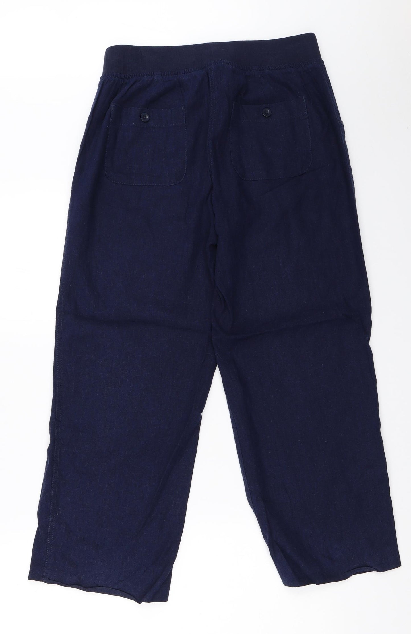 M&Co Womens Blue   Trousers  Size 10 L25.5 in