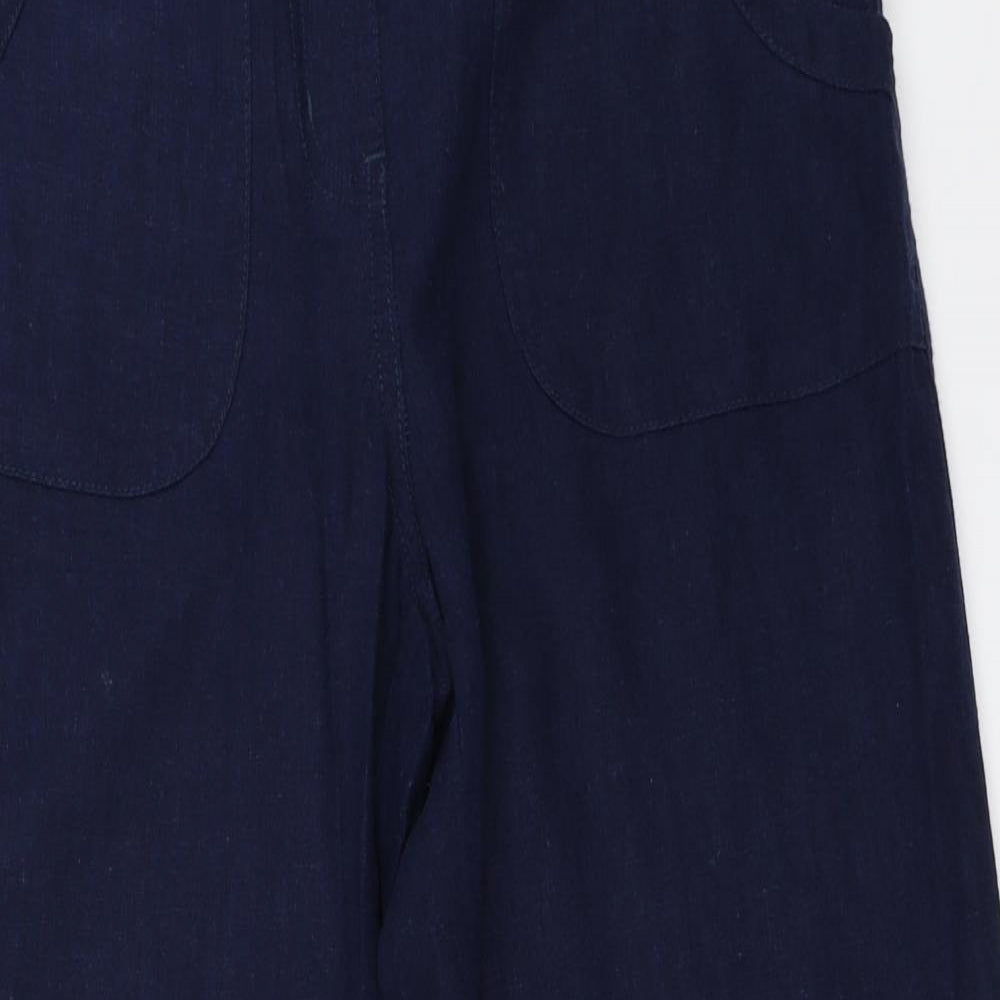 M&Co Womens Blue   Trousers  Size 10 L25.5 in