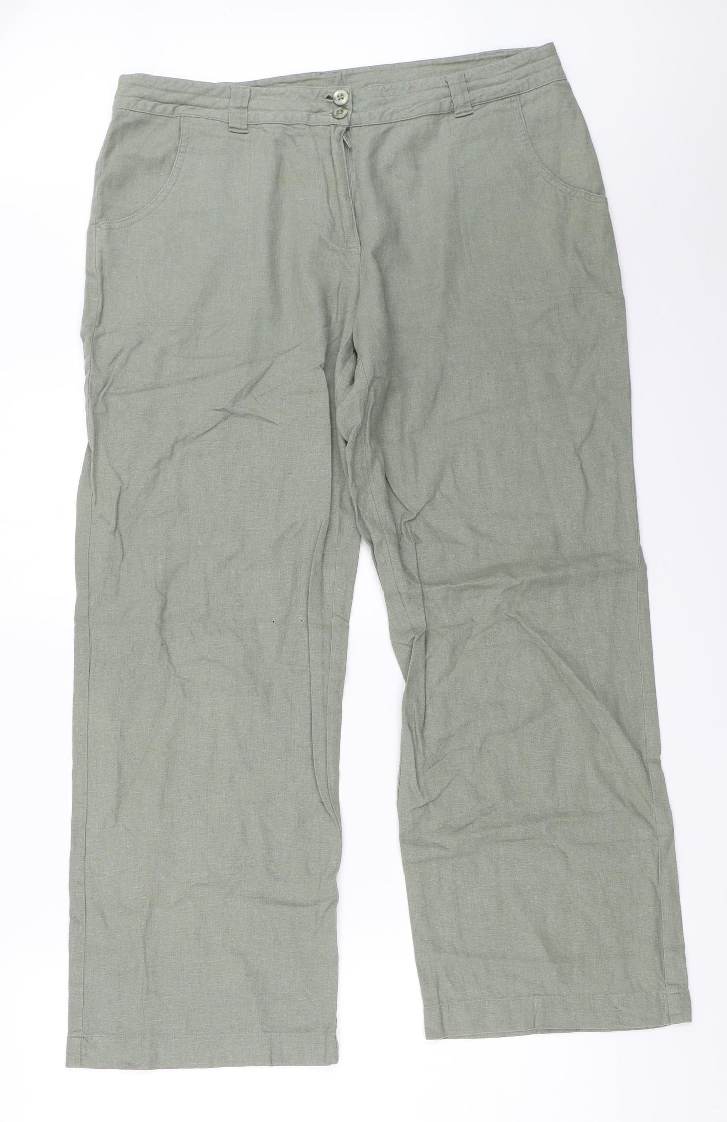 Ethel Austin Womens Green   Trousers  Size 14 L29 in