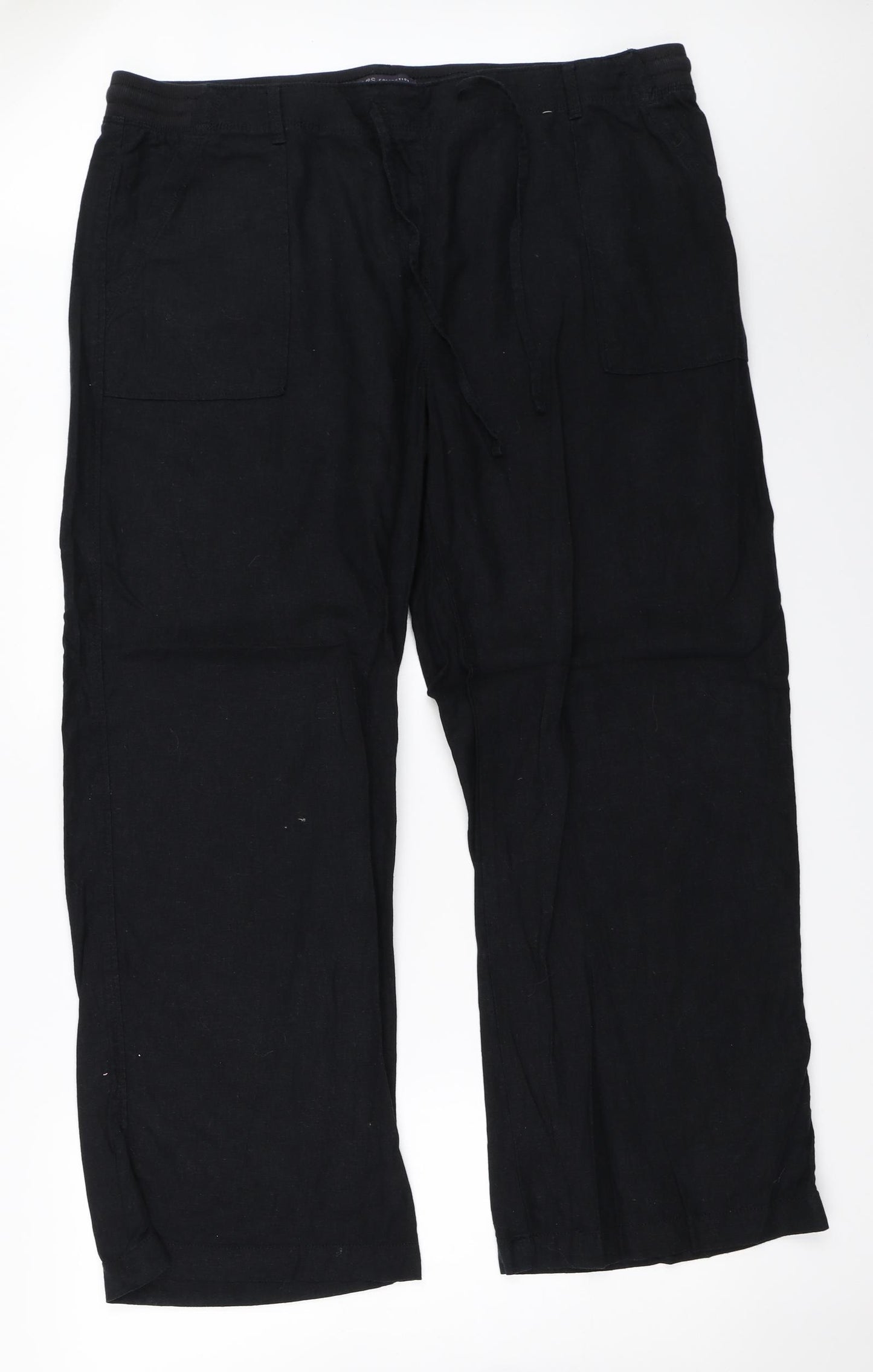 Marks and Spencer Womens Black   Trousers  Size 20 L30 in