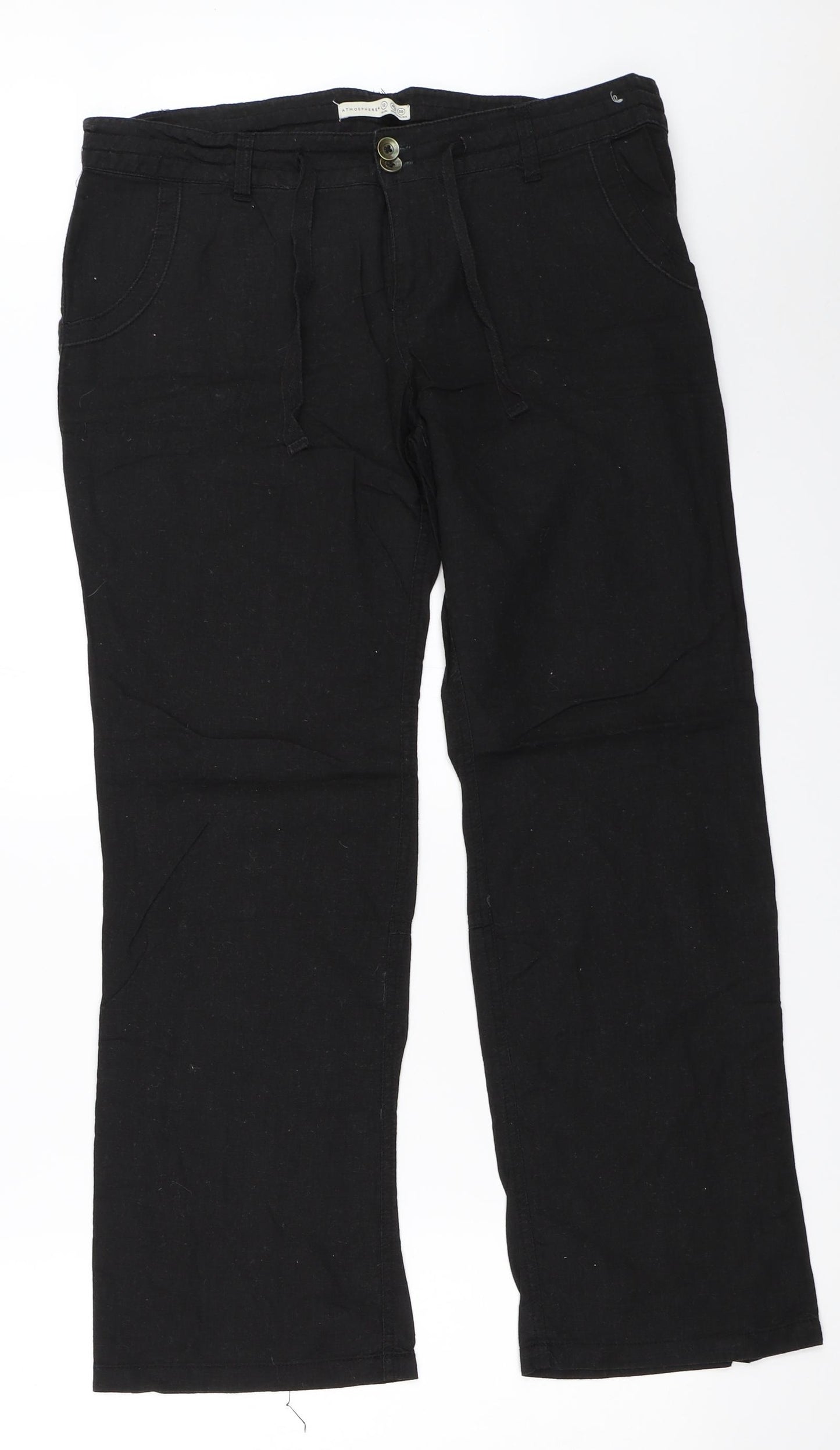 Atmosphere Womens Black   Trousers  Size 12 L28.5 in