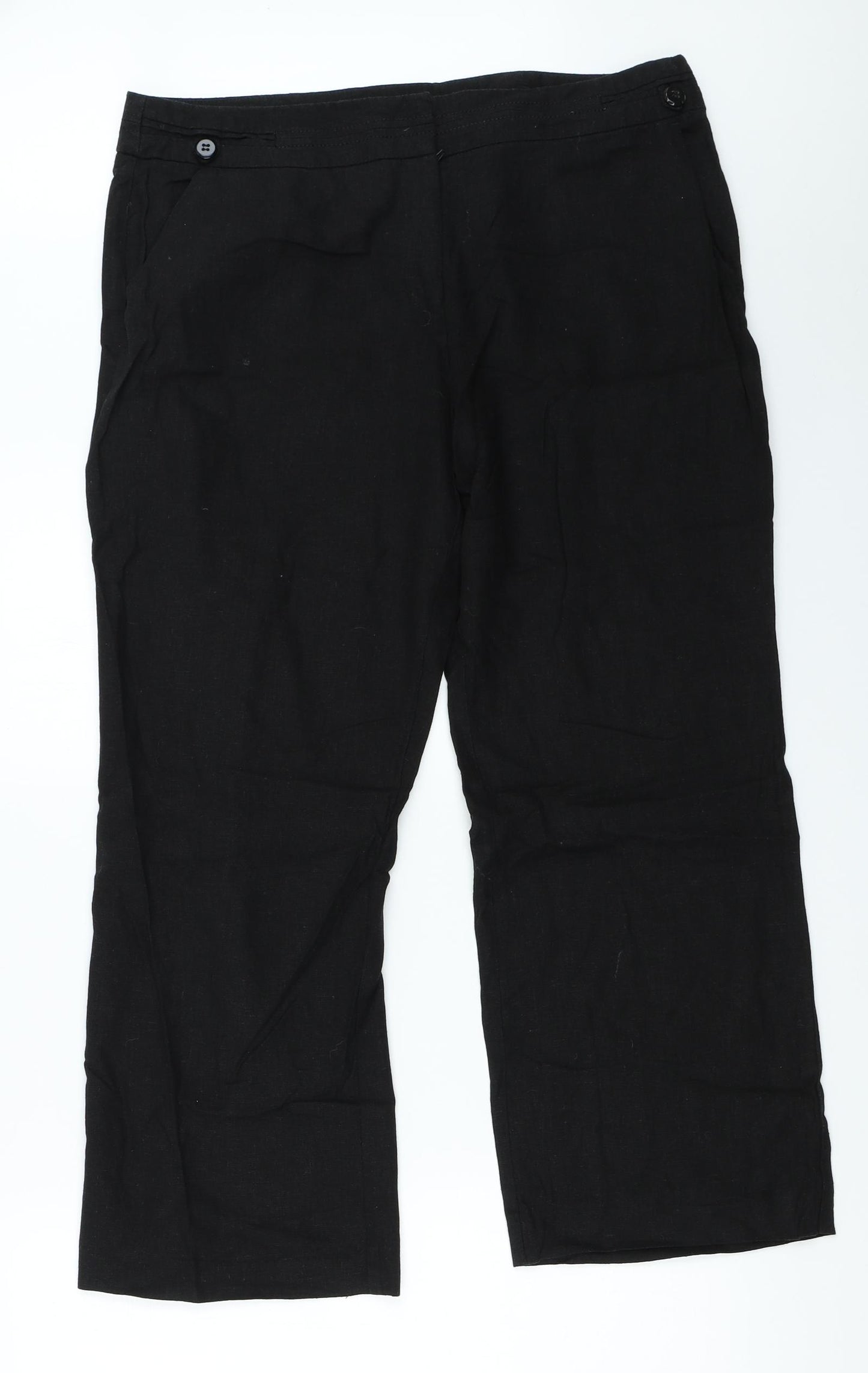 BHS Womens Black   Trousers  Size 16 L26 in
