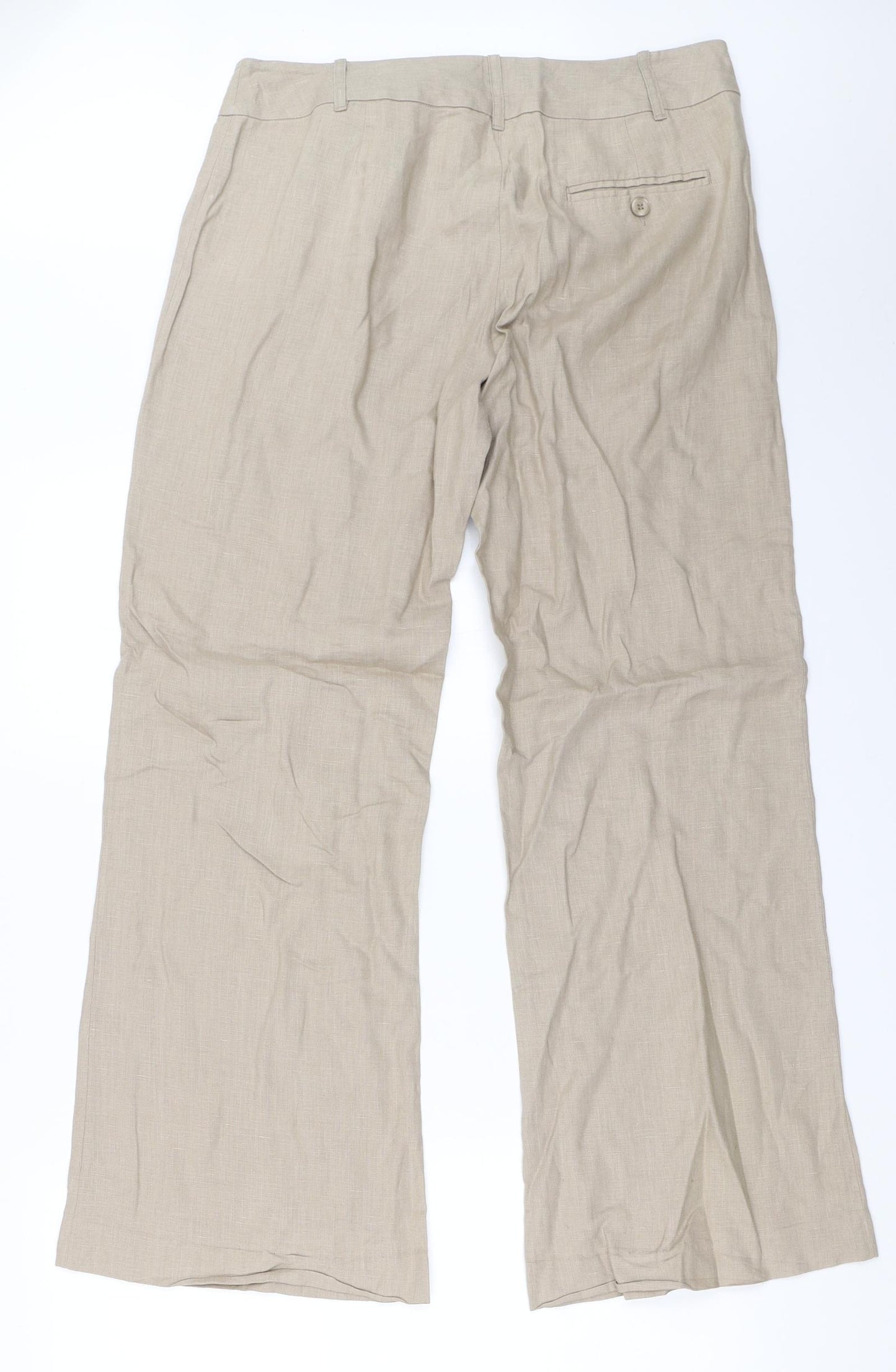 Great Plains Womens Beige   Trousers  Size 12 L29.5 in