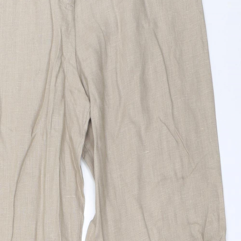Great Plains Womens Beige   Trousers  Size 12 L29.5 in