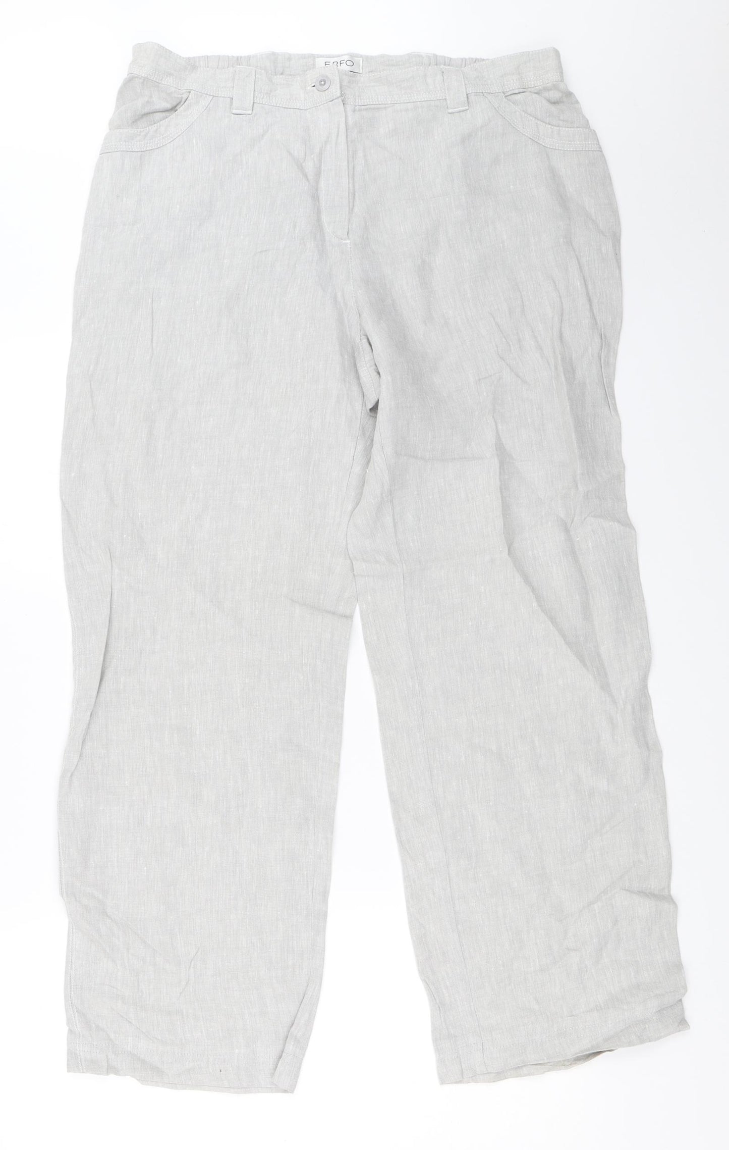ERFO Womens Grey   Trousers  Size 44 L29.5 in