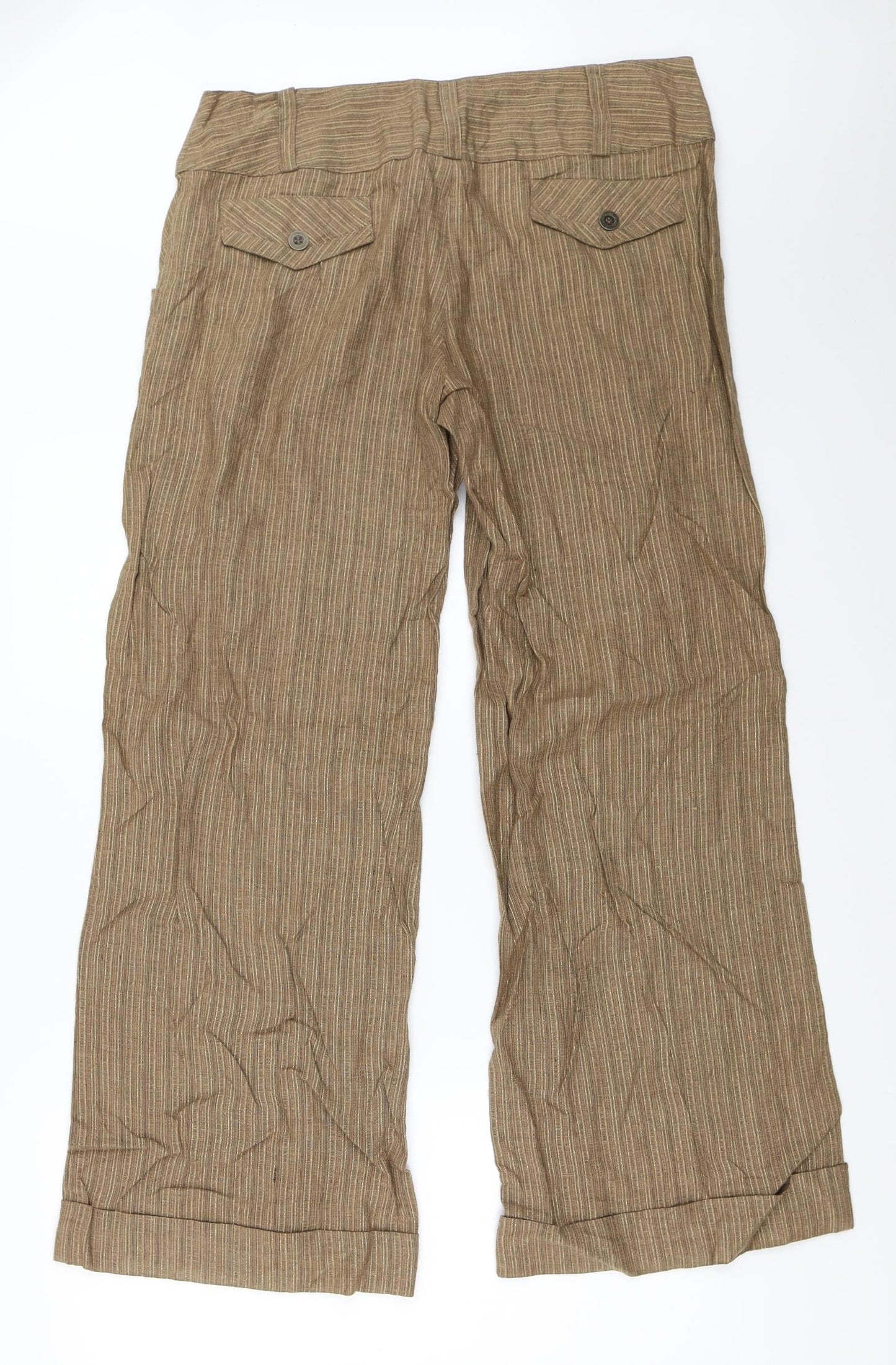 NEXT Womens Brown   Trousers  Size 14 L30 in