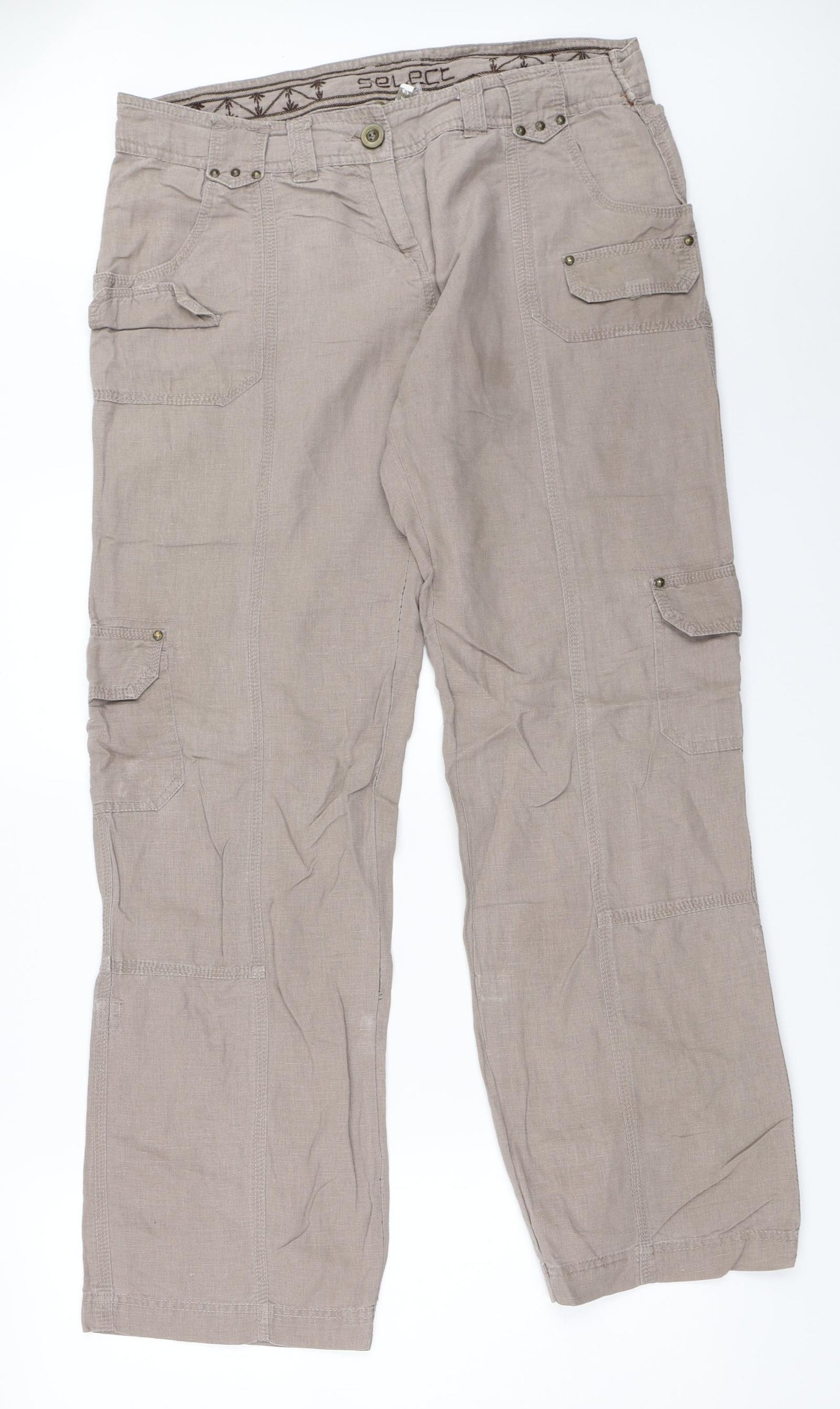 Select Womens Beige   Trousers  Size 16 L31 in