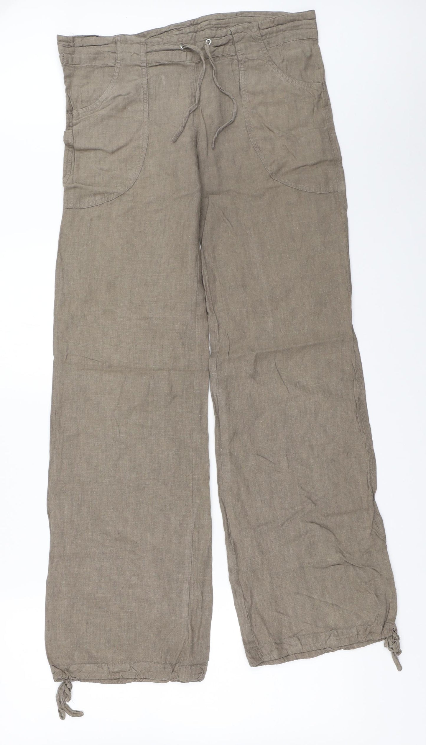 H&M Womens Green   Trousers  Size 34 L33 in