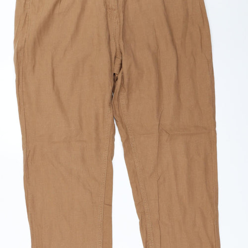 NEXT Womens Brown   Trousers  Size 14 L28 in
