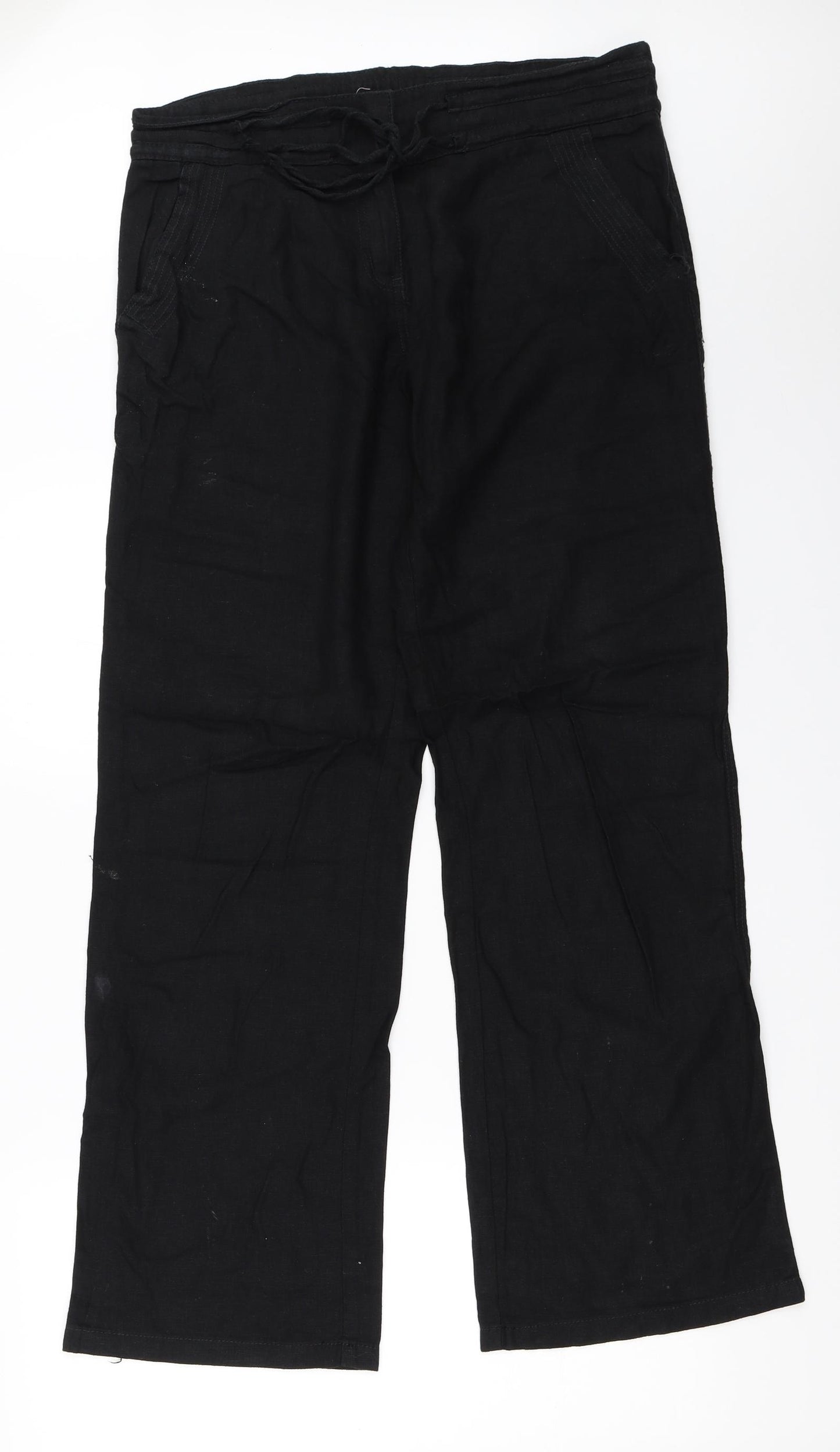 NEXT Womens Black   Trousers  Size 12 L32 in