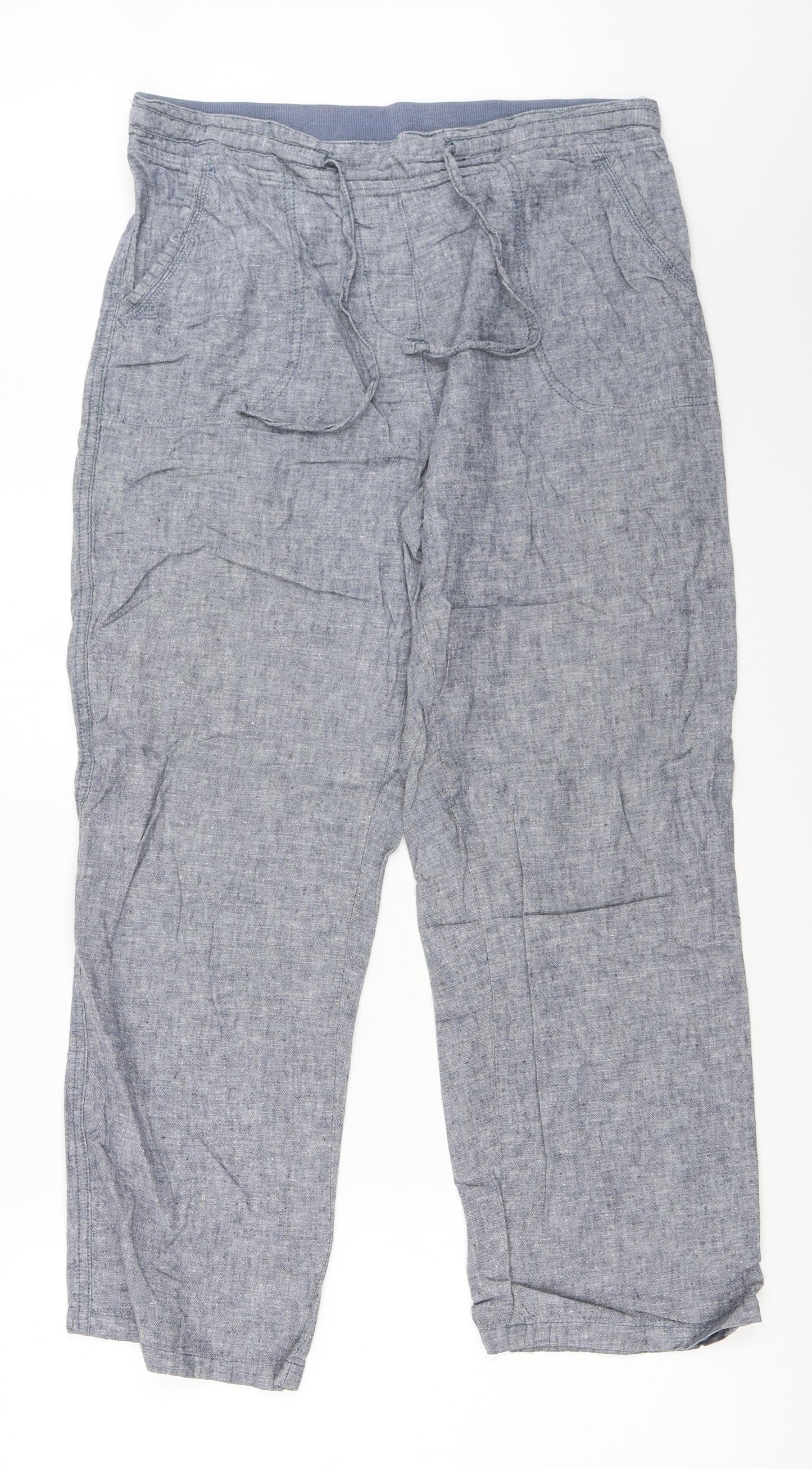 BM Womens Blue   Trousers  Size 12 L27 in