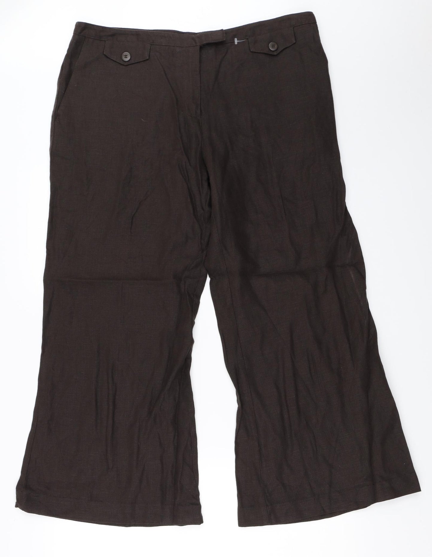 Marks and Spencer Womens Brown   Trousers  Size 16 L26.5 in