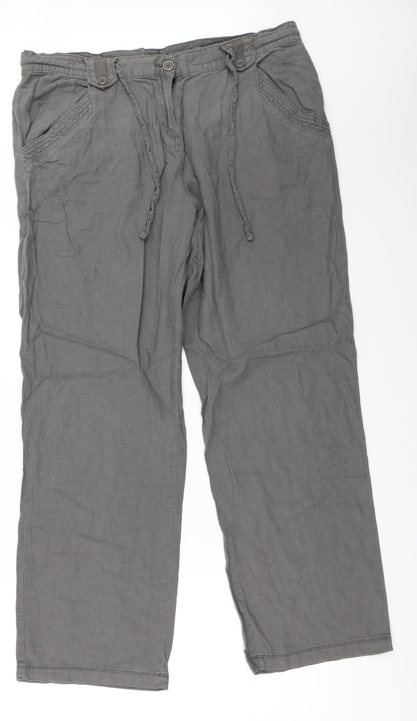 Debenhams Womens Grey   Trousers  Size 16 L30 in