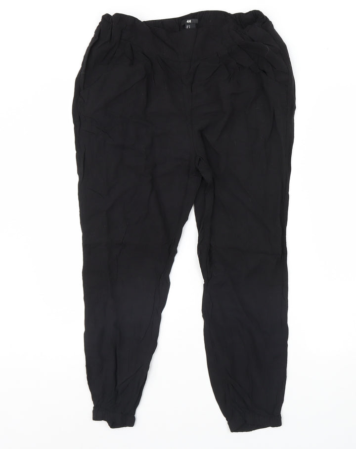 H&M Womens Black   Trousers  Size M L28 in