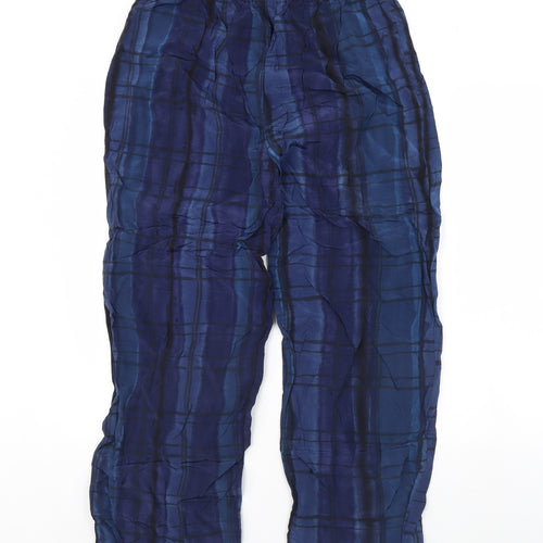 BHS Womens Blue Check  Trousers  Size 16 L28 in