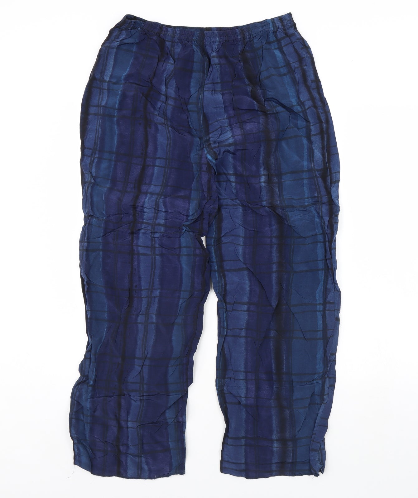 BHS Womens Blue Check  Trousers  Size 16 L28 in