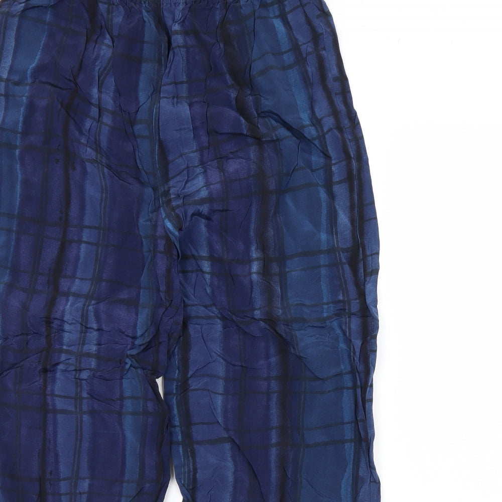BHS Womens Blue Check  Trousers  Size 16 L28 in