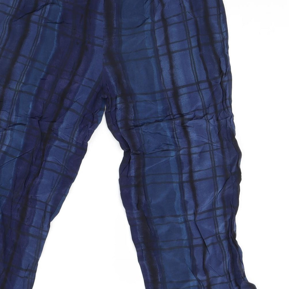 BHS Womens Blue Check  Trousers  Size 16 L28 in