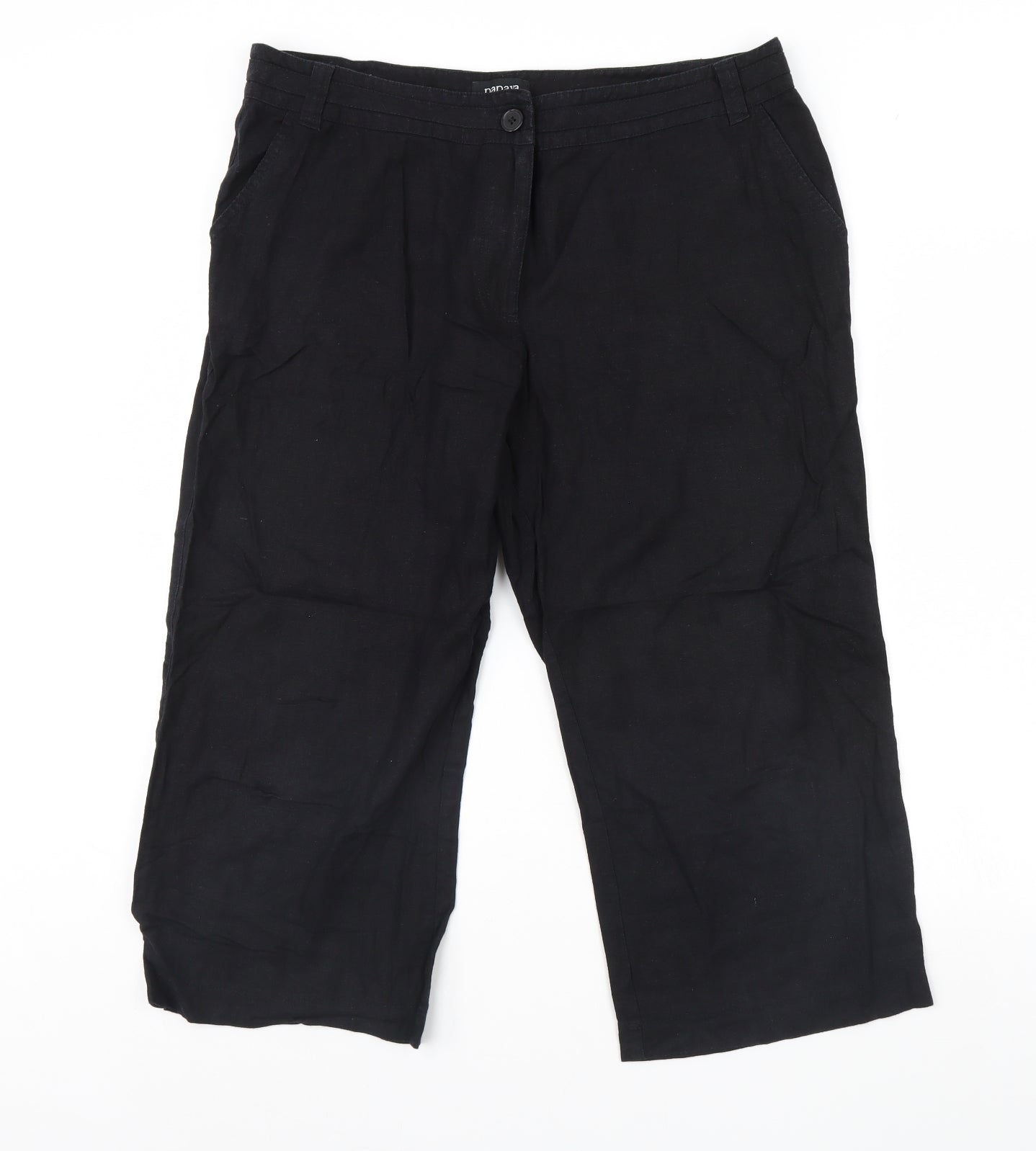 Papaya Womens Black   Trousers  Size 16 L21 in