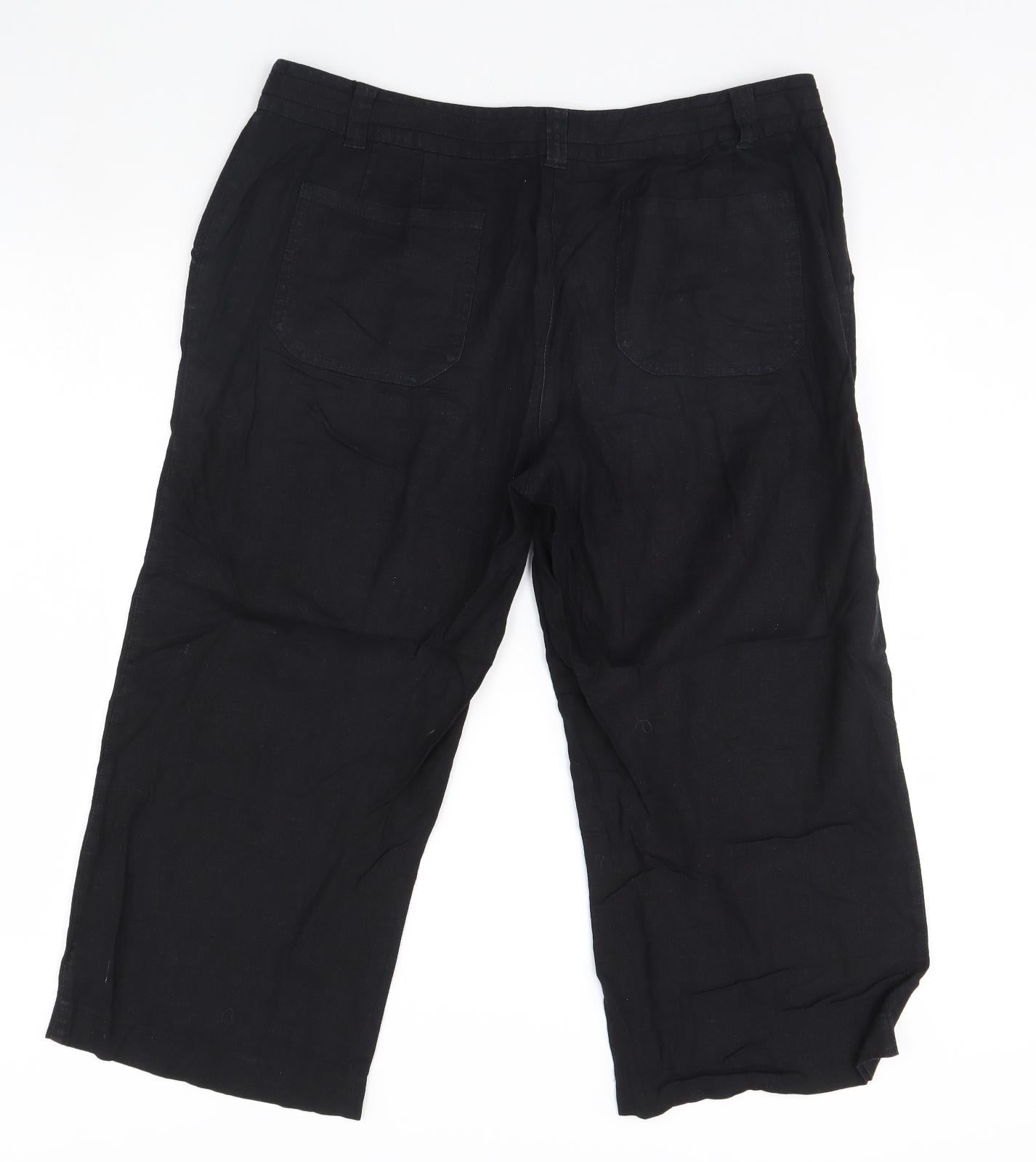 Papaya Womens Black   Trousers  Size 16 L21 in