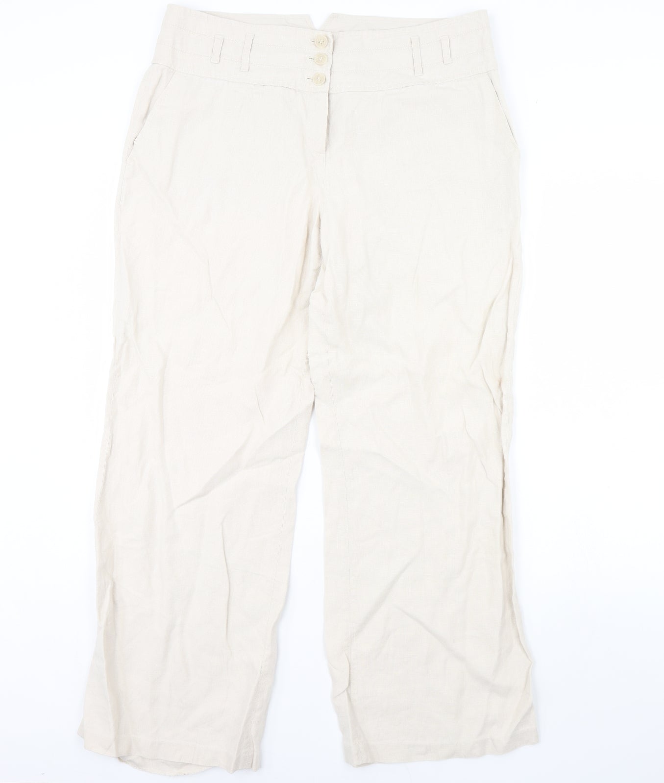 NEXT Womens Beige   Trousers  Size 16 L30 in