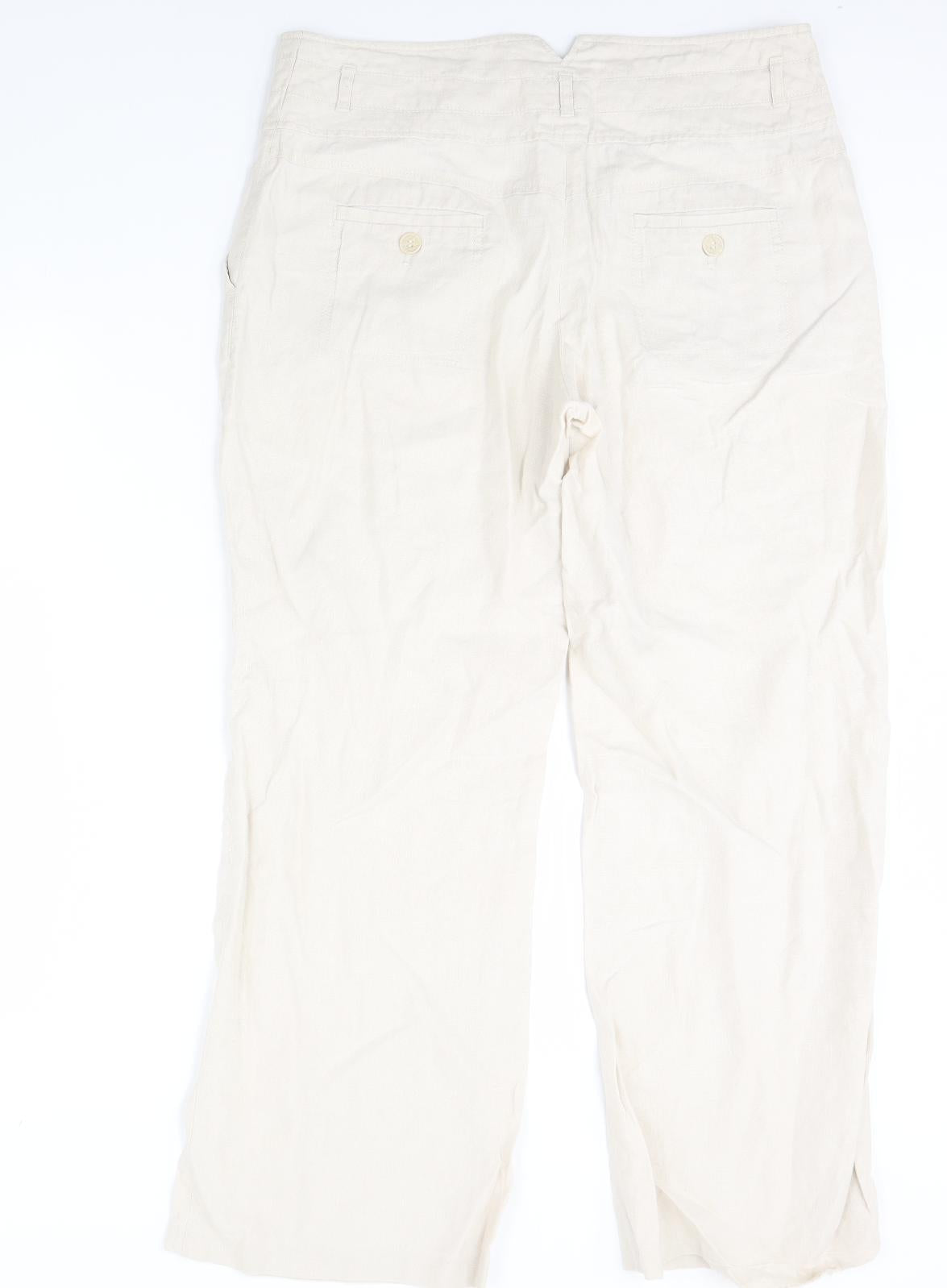 NEXT Womens Beige   Trousers  Size 16 L30 in