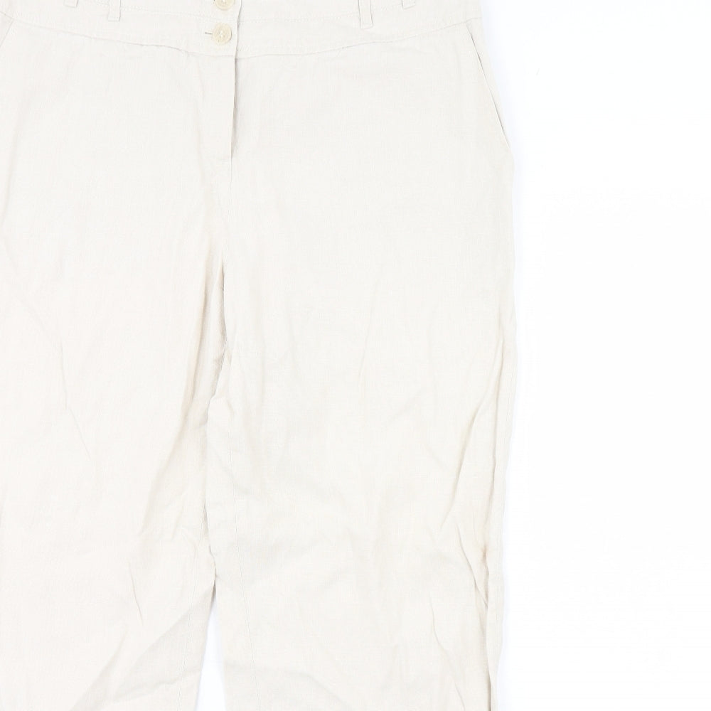 NEXT Womens Beige   Trousers  Size 16 L30 in