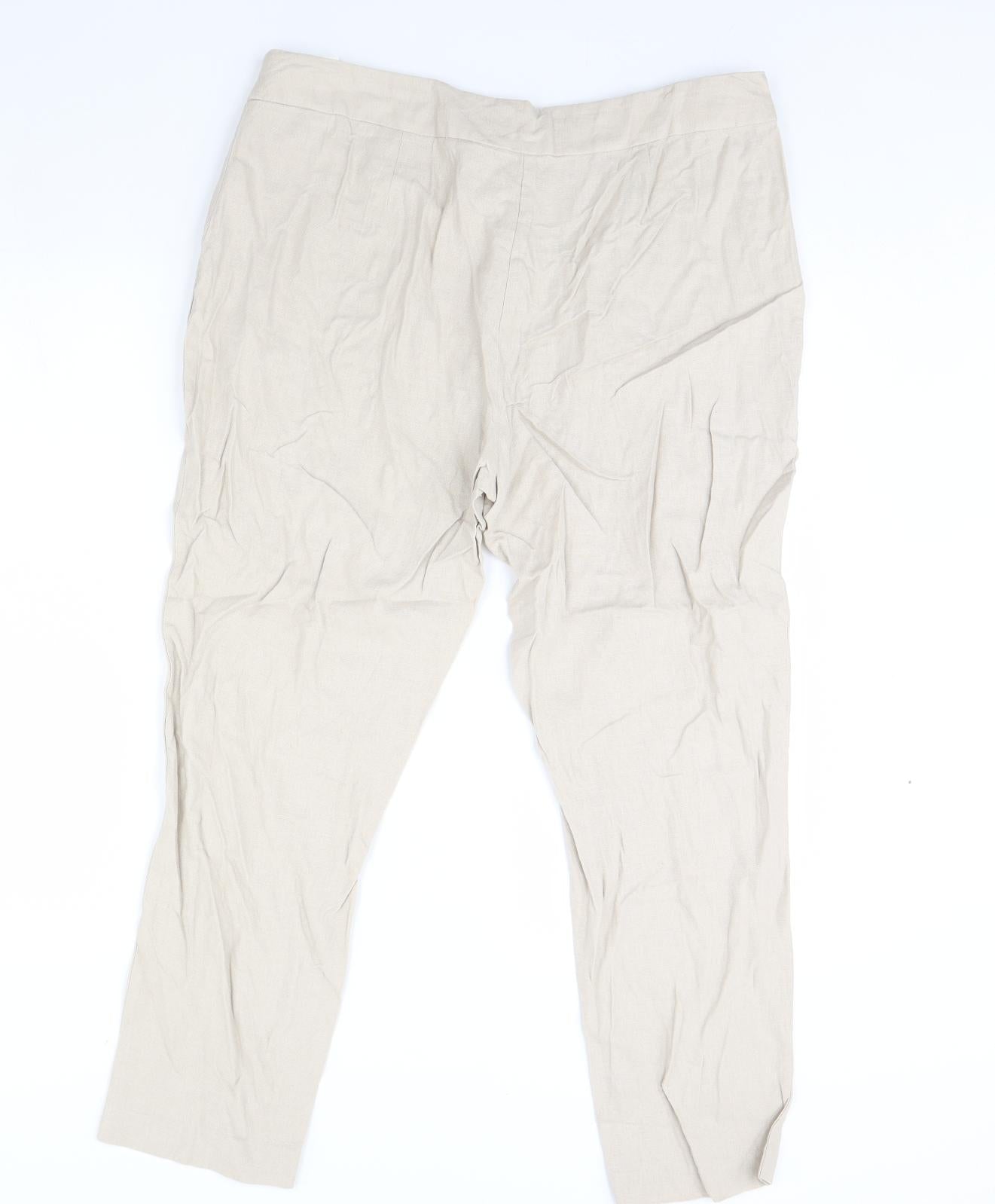 m&s Womens Beige   Trousers  Size 16 L30 in