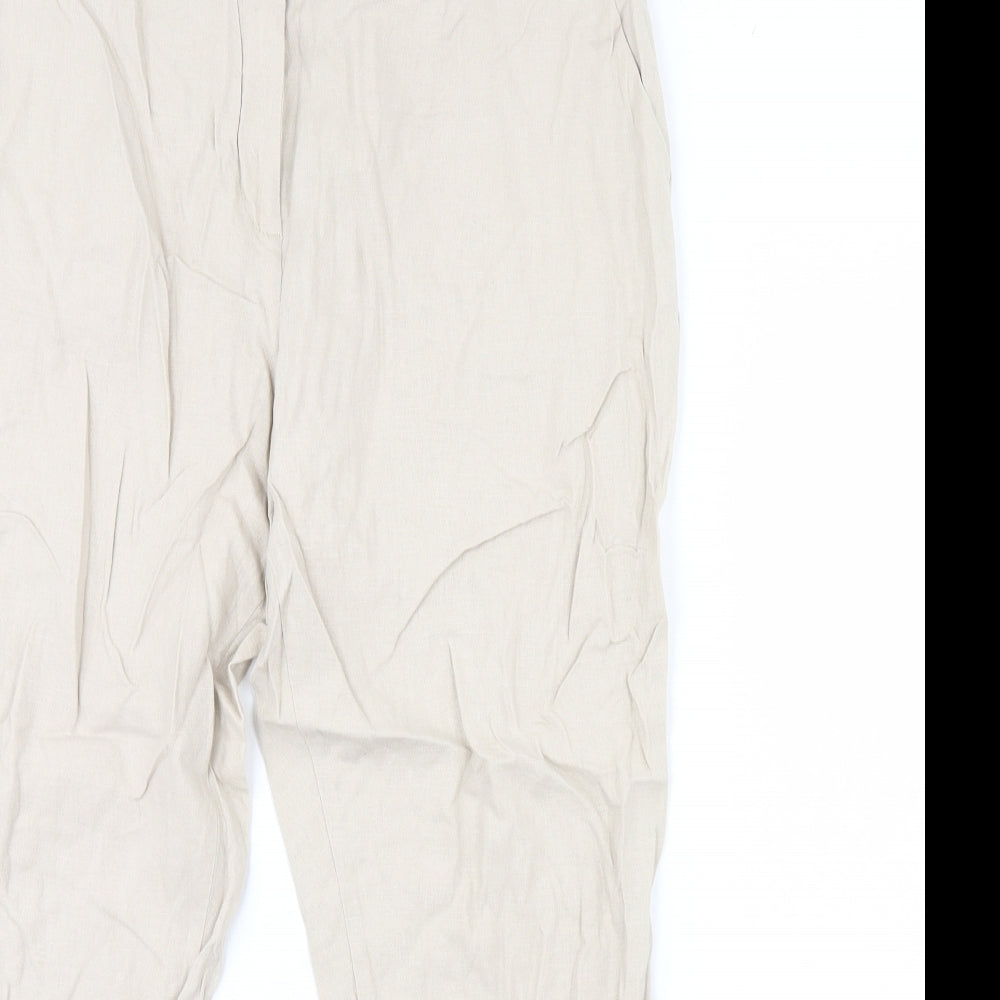 m&s Womens Beige   Trousers  Size 16 L30 in