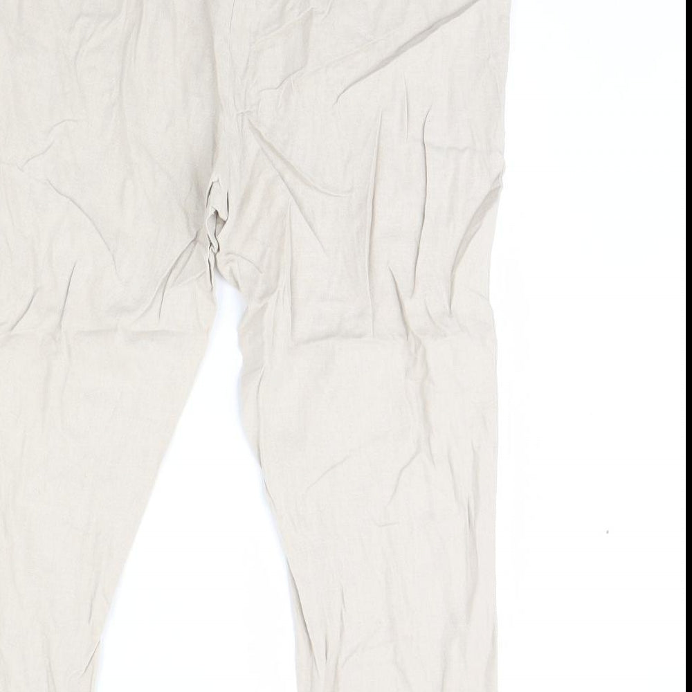 m&s Womens Beige   Trousers  Size 16 L30 in