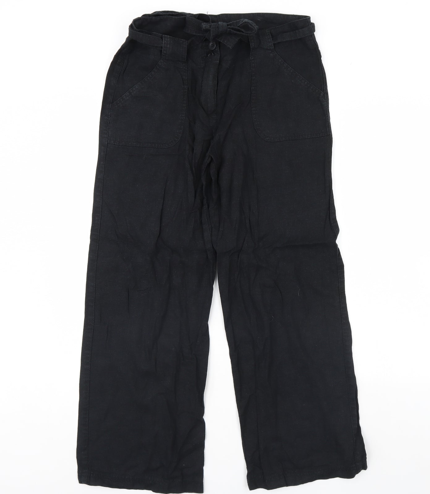m&s Womens Black   Trousers  Size 12 L30 in