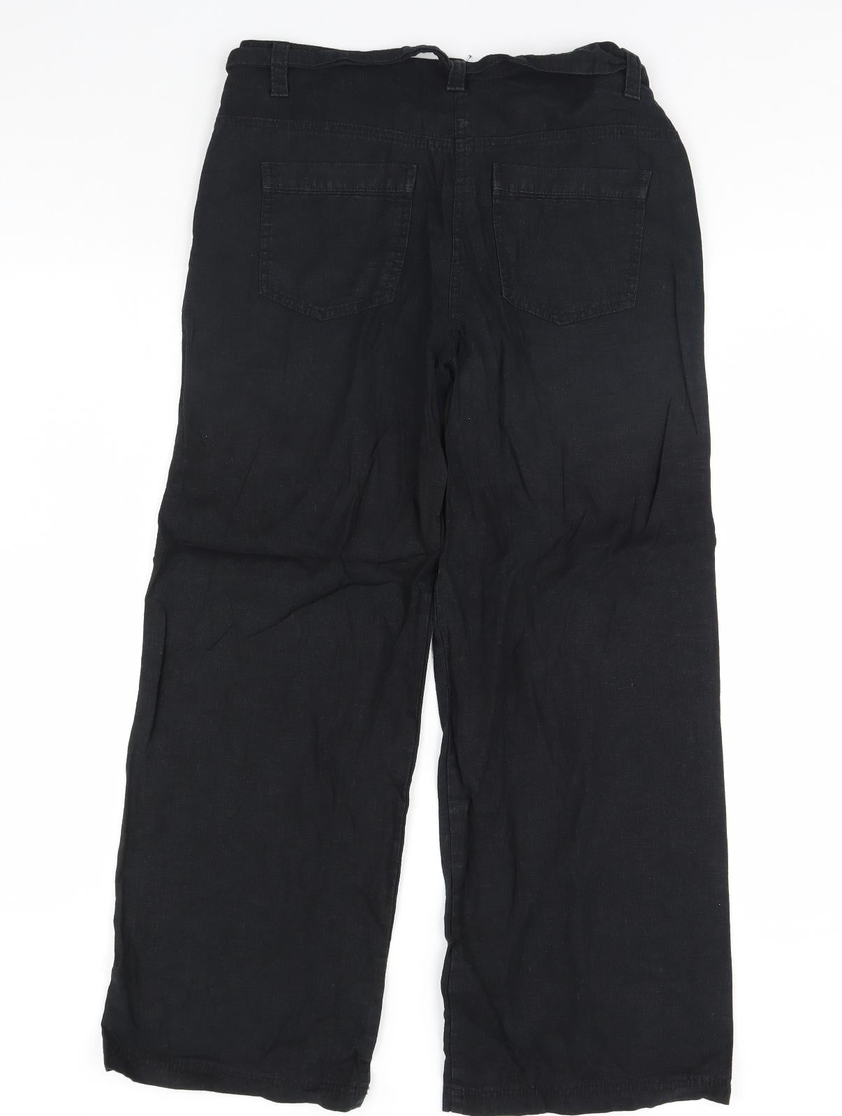 m&s Womens Black   Trousers  Size 12 L30 in