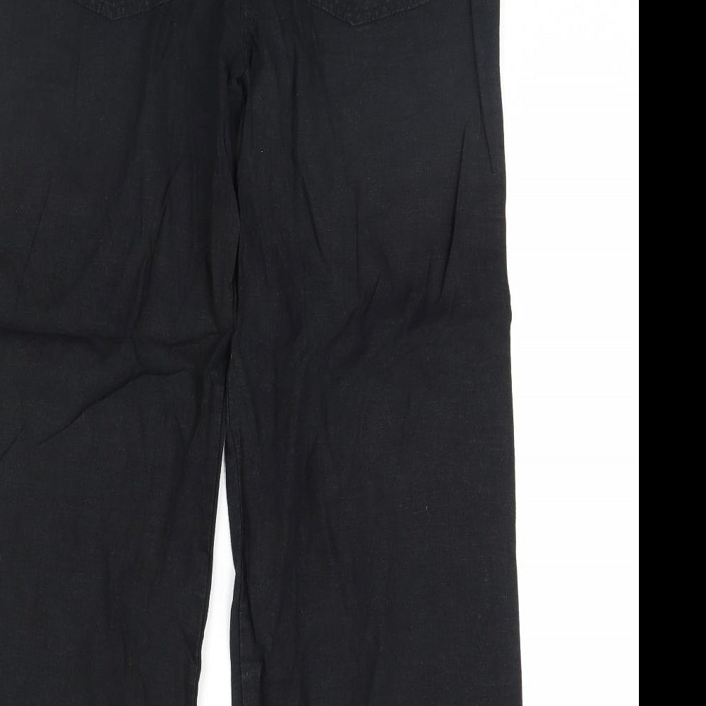 m&s Womens Black   Trousers  Size 12 L30 in
