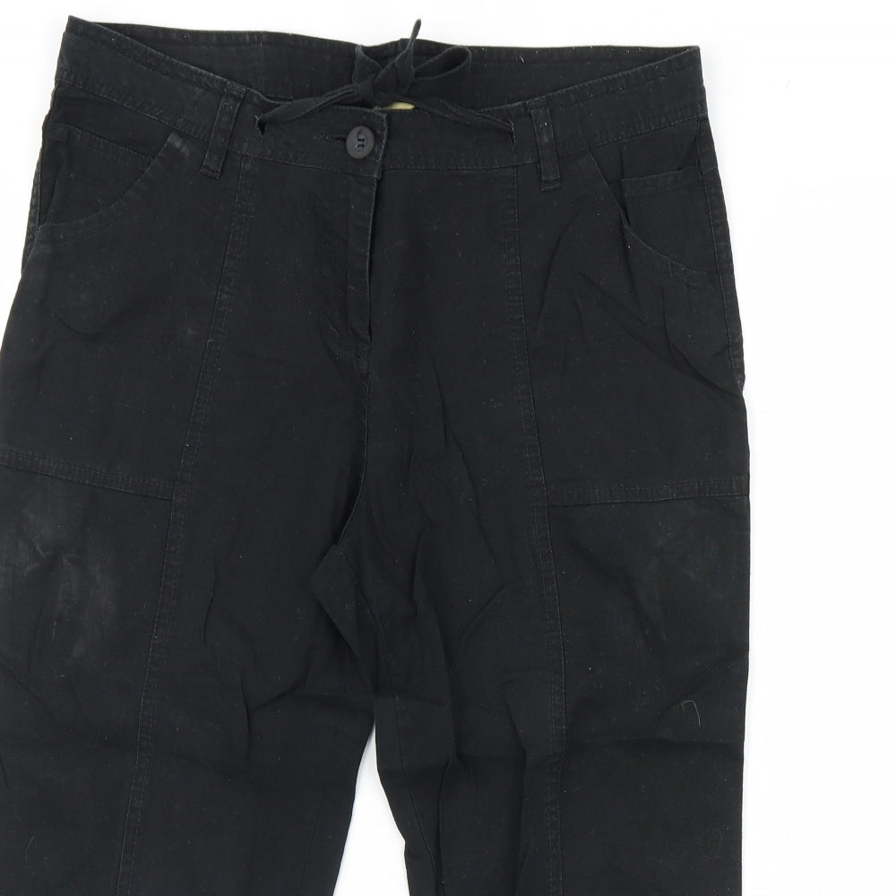 TU Womens Black   Cropped Trousers Size 14 L23 in