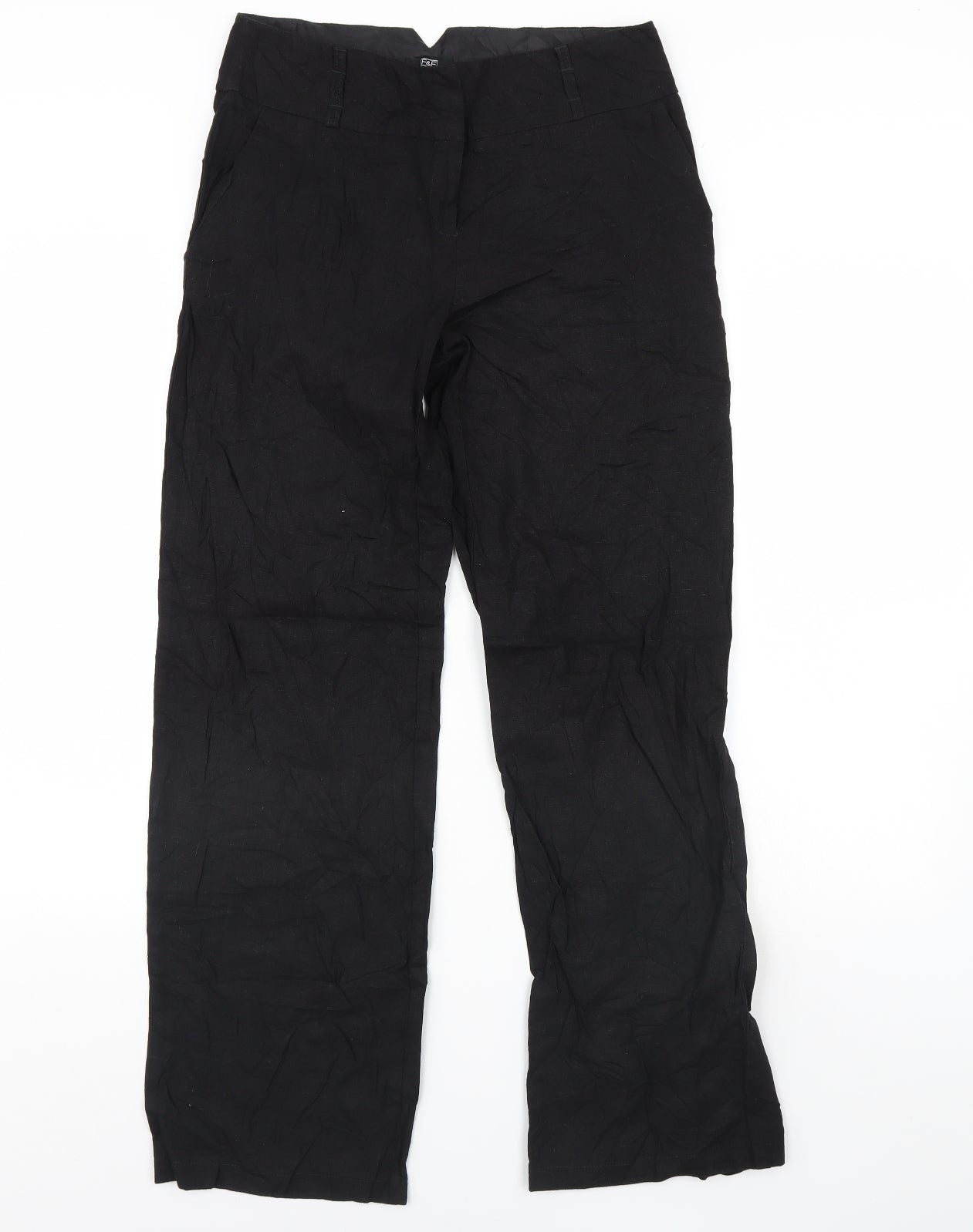 F&F Womens Black   Trousers  Size 6 L30 in