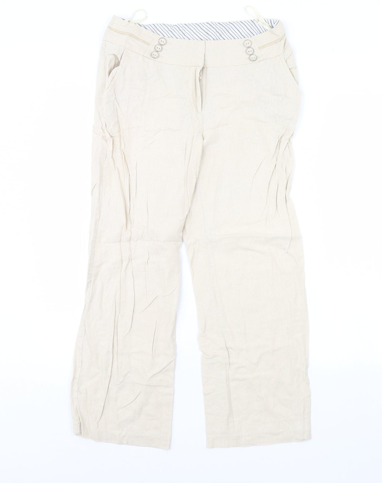 BHS Womens Beige   Trousers  Size 10 L28 in