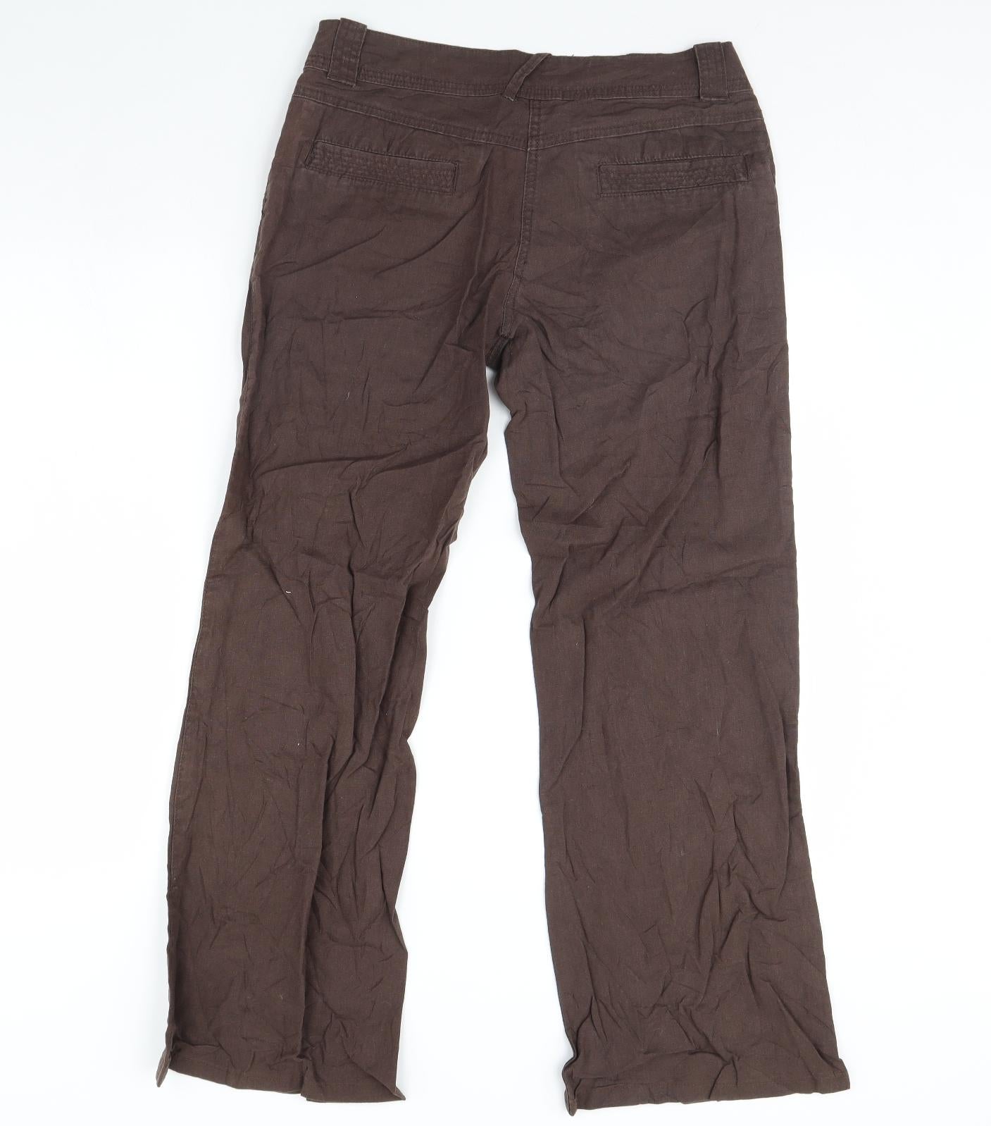 Xanaka Womens Brown   Trousers  Size 8 L30 in