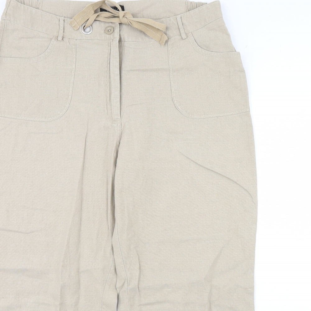 BM Womens Beige   Trousers  Size 16 L30 in
