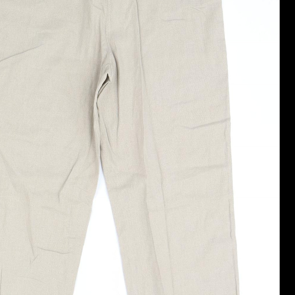 BM Womens Beige   Trousers  Size 16 L30 in