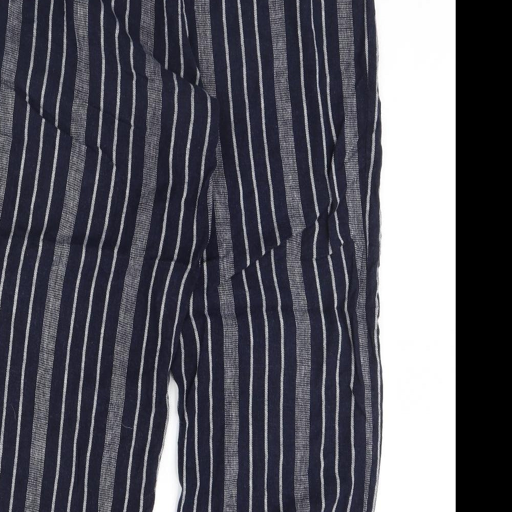 Pep & co Womens Blue Striped  Trousers  Size 16 L30 in