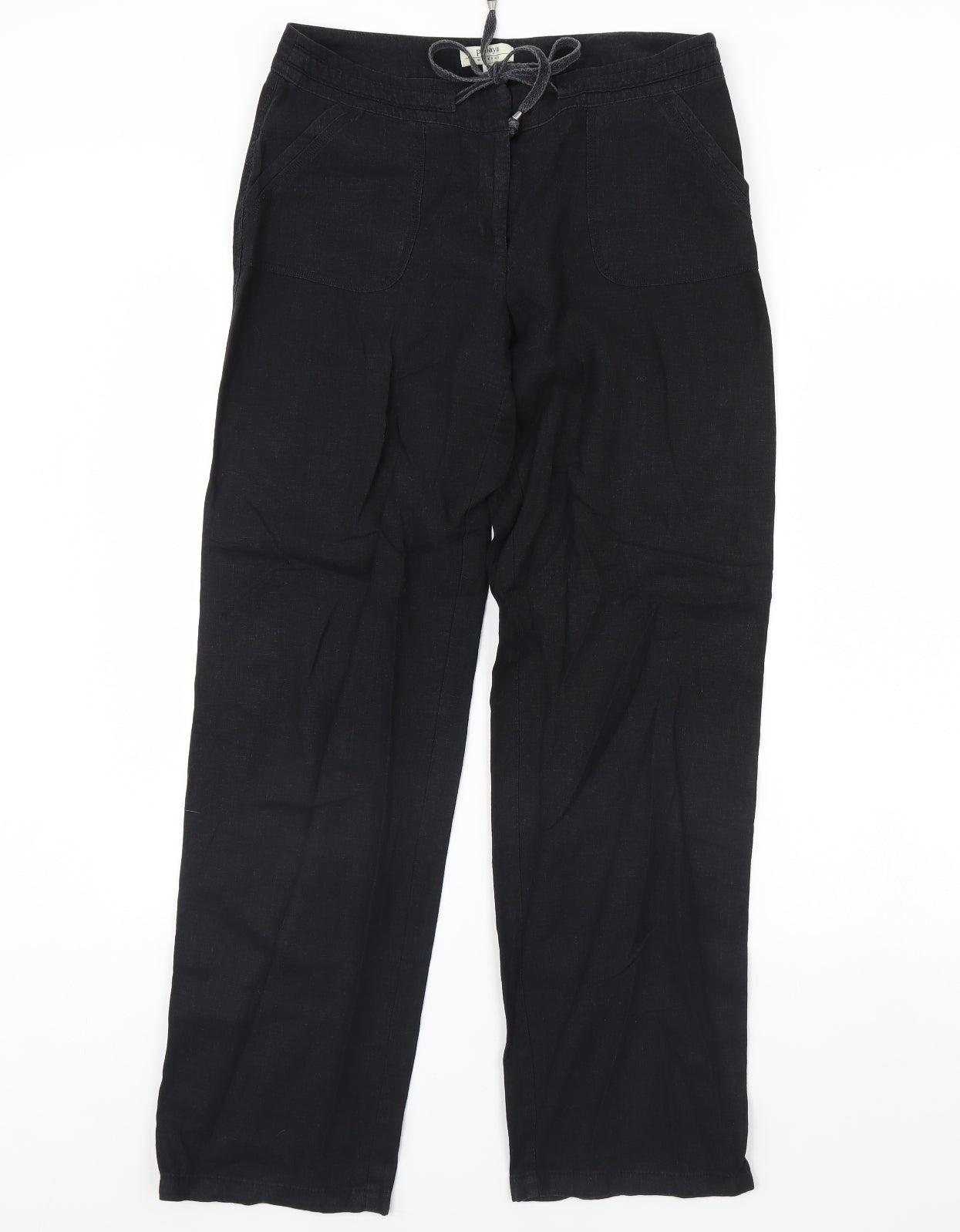 Papaya Womens Black   Trousers  Size 8 L30 in