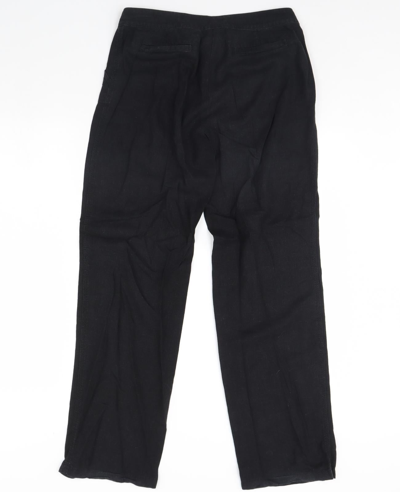 Papaya Womens Black   Trousers  Size 8 L30 in