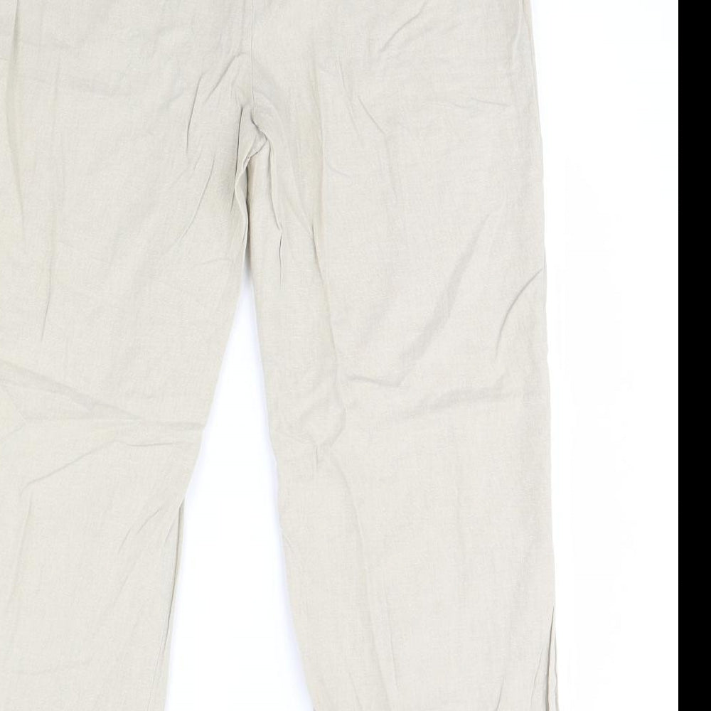 m&s Womens Beige   Trousers  Size 12 L29 in