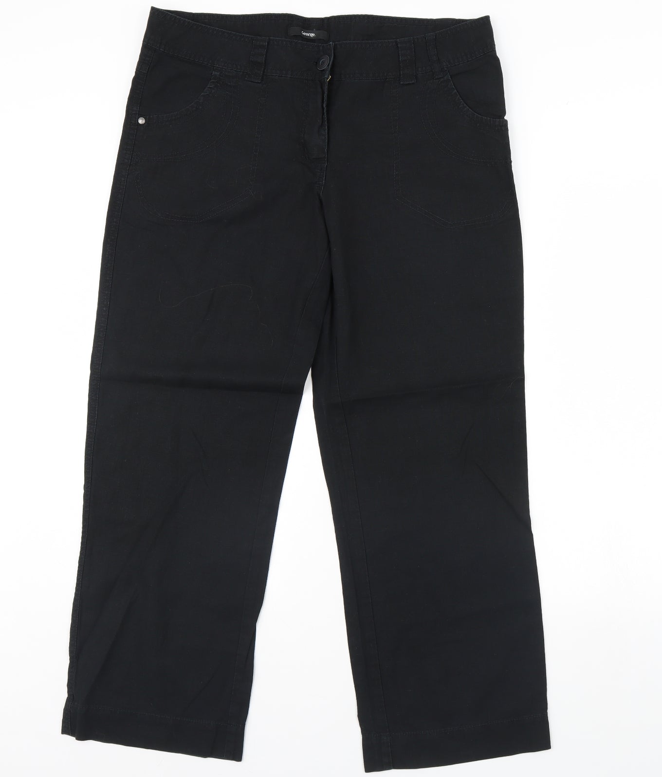George Womens Black   Trousers  Size 14 L30 in