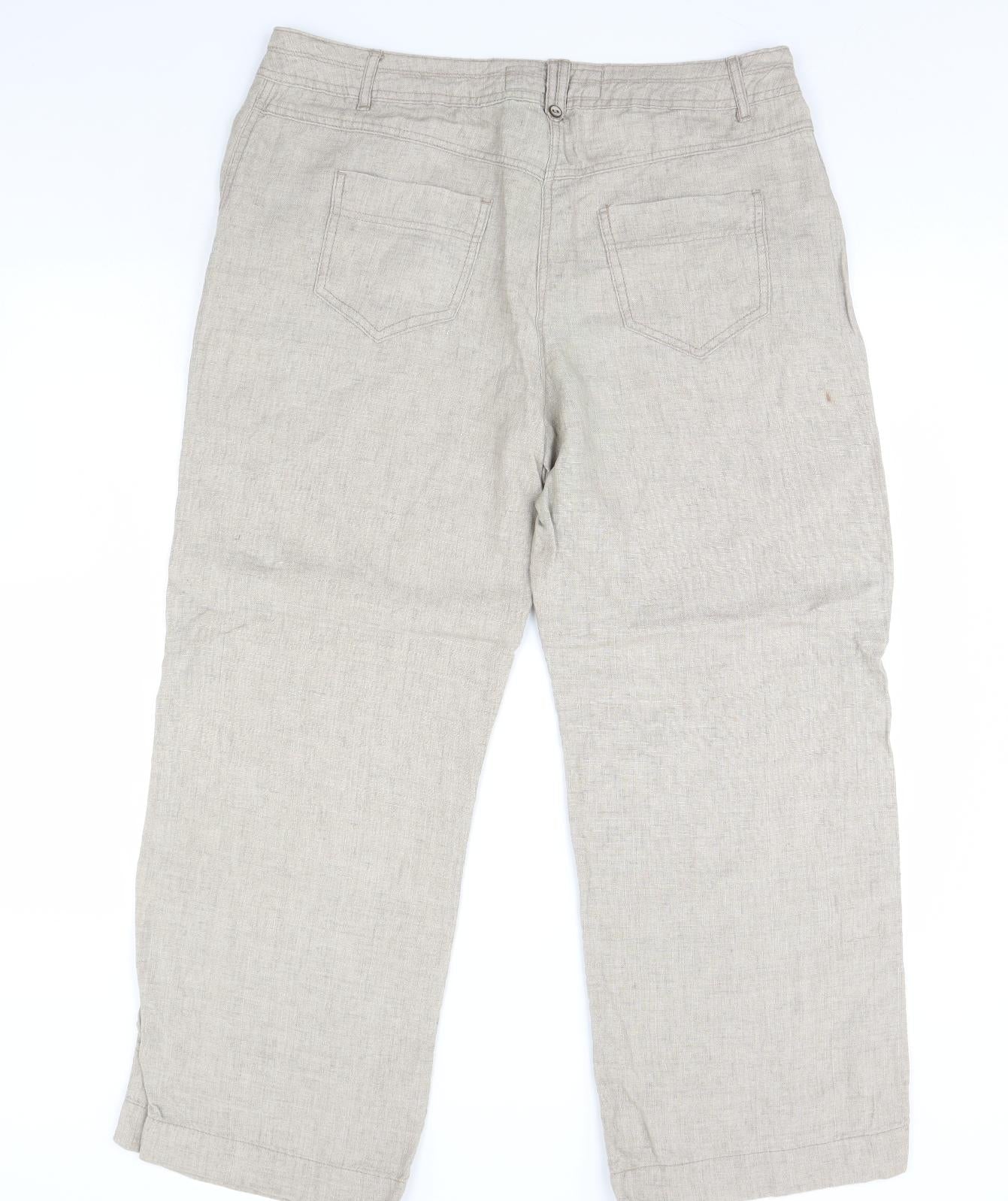 George Womens Beige   Trousers  Size 16 L30 in