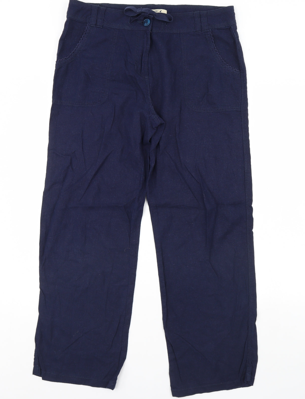 M&Co Womens Blue   Trousers  Size 14 L31 in