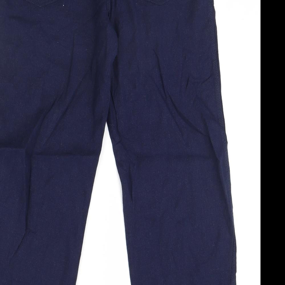 M&Co Womens Blue   Trousers  Size 14 L31 in
