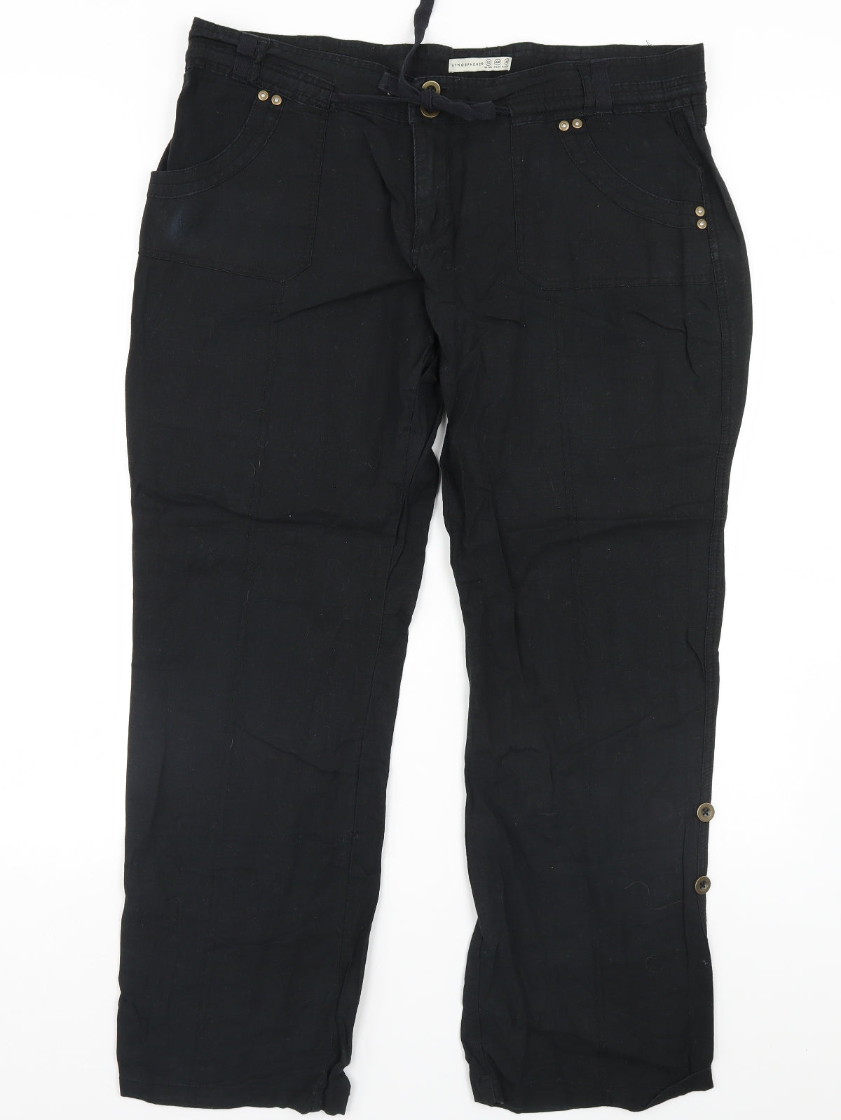 Atmosphere Womens Black   Trousers  Size 16 L30 in